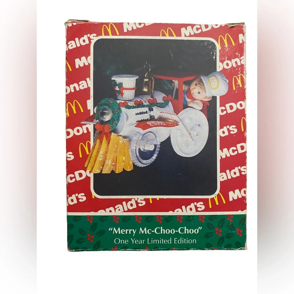 VINTAGE! 1993 Enesco Treasury Ornament McDonald's Merry‎ Mc-Choo-Choo